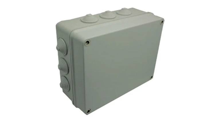 INDUSTRIAL Puszka hermetyczna n/t 305x244x168mm IP55 z 12 dławicami szara 2722-02