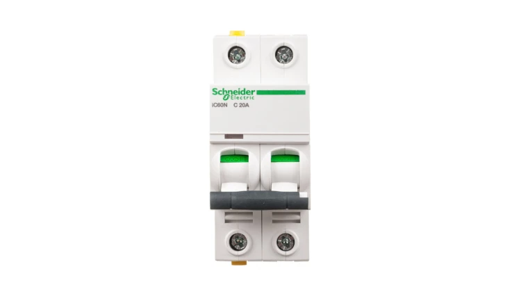 Wyłącznik nadprądowy 2P C 20A 6kA AC iC60N-C20-2 Acti9 A9F04220