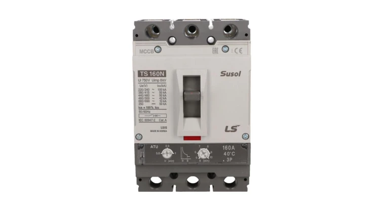 Wyłącznik kompaktowy LS Electric 3polowy In=160A wyzwalacz ATU 0105025800 TS160N ATU 160A 3P