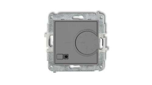 ICON Mechanizm elektronicznego regulatora temperatury z czujnikiem podpodłogowym szary mat 27IRT-1