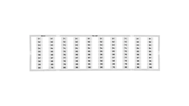 Oznaczniki WMB 2x 51-100 793-607 /5szt./