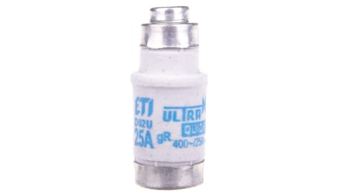 Wkładka bezpiecznikowa D02 25A gR 400V AC/250V DC D02UQ25A 004312002