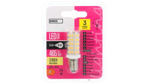 Żarówka LED do okapu 4,5W E14 470lm 3000K CLASSIC 3 lata gwarancji ZQ9140