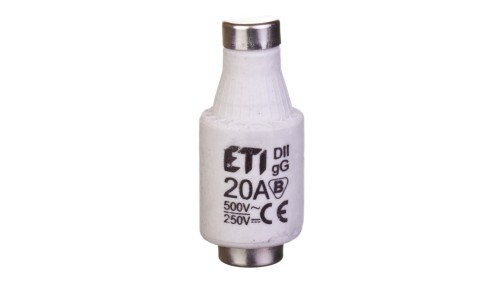 Wkładka bezpiecznikowa 20A DII gG / BiWtz 500V AC/ 250V DC E27 002312406 /5szt./