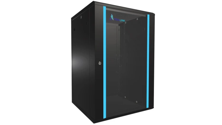 Szafa rack montowana na ścianie Extralink 18U 600x600 Czarna