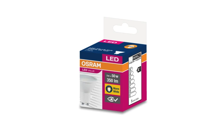 Żarówka LED VALUE 35 GU10 4,5W 350lm 2700K 827 (120 stopni) 4058075198678