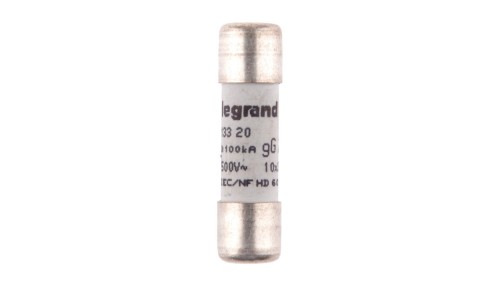 Wkładka bezpiecznikowa cylindryczna 10x38mm 20A gG 500V HPC 013320