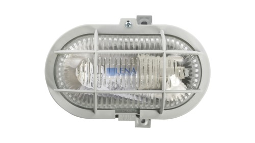 Oprawa kanałowa OVAL 1x60W E27 IIkl. 230V IP44 z siatką z tworzywa, popielata 102011/EU