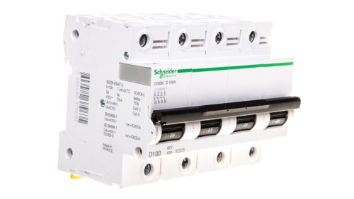 Wyłącznik nadprądowy 4P D 100A 10kA AC C120N Acti9 A9N18392