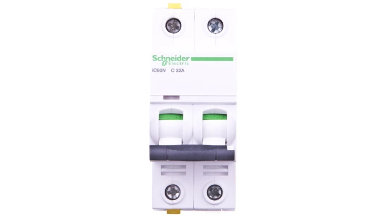 Wyłącznik nadprądowy 2P C 32A 6kA AC iC60N-C32-2 Acti9 A9F04232
