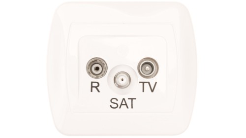 Simon Akord Gniazdo antenowe RD/TV/SAT końcowe białe AAS/11