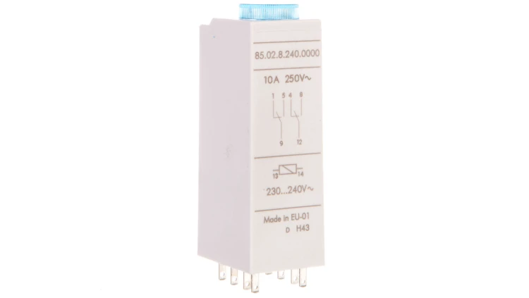 Przekaźnik czasowy 2P 10A 230-240V AC, wielofunkcyjny Al, Dl, SW, GI 85.02.8.240.0000