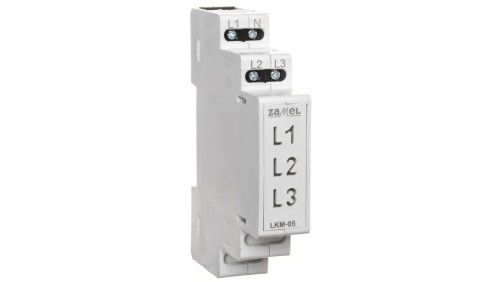 Lampka modułowa 3-fazowa żółta/zielona/czerwona 230V AC LED TN LKM-05-40 EXT10000048