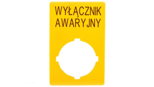 Szyld do przycisków awaryjnych PL M22-XZK-PL99 167637