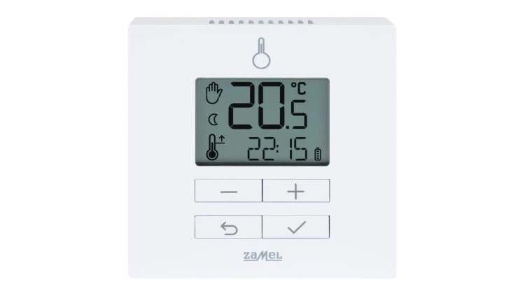 REGULATOR TEMPERATURY DOBOWY, BATERYJNY, RADIOWY TYP: LBW-22 BIAŁY