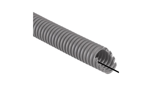 Rura karbowana 750N do zalewania betonem samogasnąca szara z pilotem i smarowaniem fi 16mm -5 C +90 C /100m/