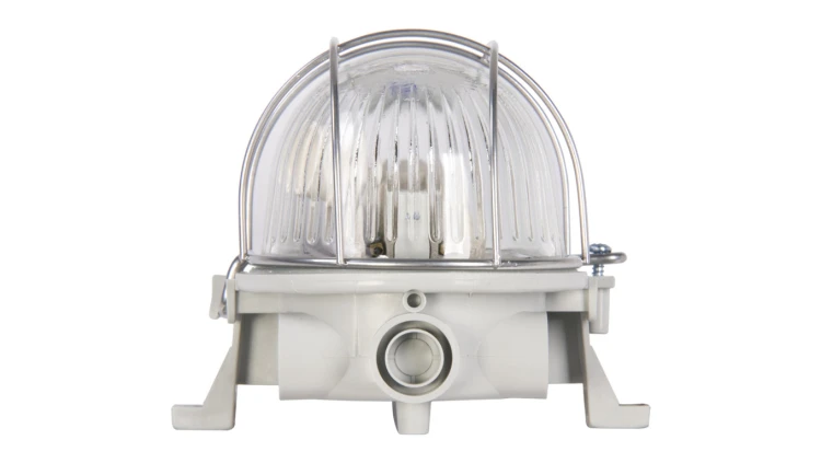 Oprawa kanałowa OVAL 1x60W E27 IIkl. 230V IP44 z siatką metal. wzmocnioną, popielata 120176/EU