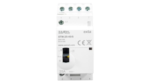 Stycznik modułowy ze sterowaniem ręcznym instalacyjny 25A 4Z 230V AC STM-25-40/S EXT10000314
