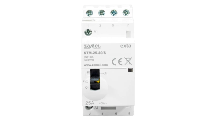 Stycznik modułowy ze sterowaniem ręcznym instalacyjny 25A 4Z 230V AC STM-25-40/S EXT10000314