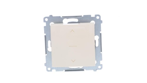 Simon 54 Premium Łącznik żaluzjowy trójpozycyjny 1-0-2, szybkozłącza, kremowy DZW1K.01/41