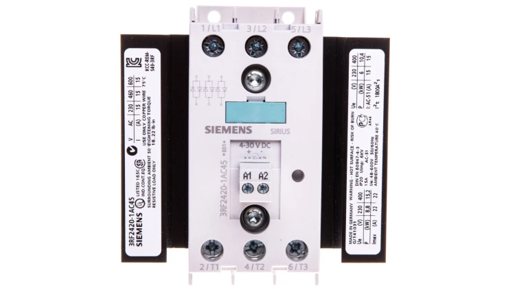 Stycznik półprzewodnikowy 20A 3P 4-30V DC 3RF24 3RF2420-1AC45
