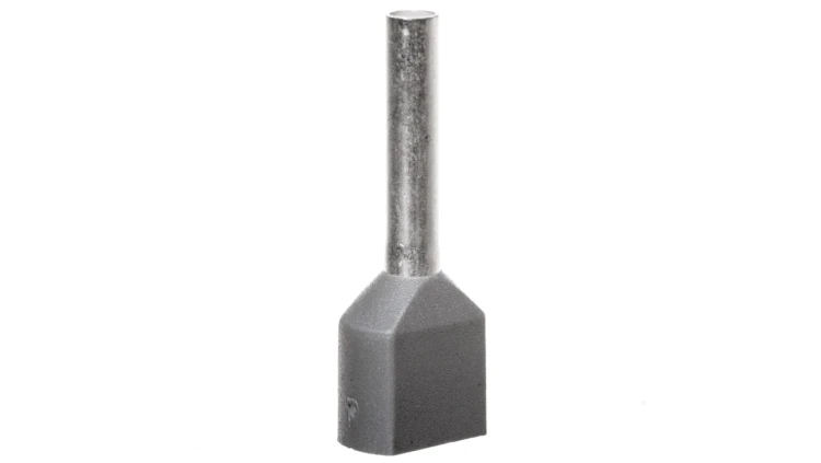 Tulejka kablowa izolacyjna podwójna 0,75mm2, AI-TWIN 2X 0,75-10 GY tulejki o długości 10mm, kolor szary 3200975 /100szt./