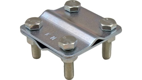 Złącze krzyżowe uniwersalne do drutu odgomowego B=30mm (dwie płytki) KM10