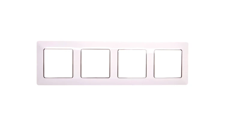 VALENA LIFE Ramka poczwórna biała/chrom 754034