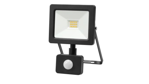 Projektor LED 10W 1000lm 4000K Premium z czujnikiem czarny IP44 GW-0009