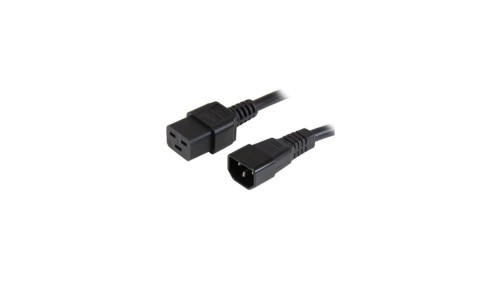 Przedłużacz kabel Zasilający Iec320 C14 Na C19 10A 2M Czarny ICOC 066-NC