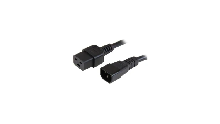 Przedłużacz kabel Zasilający Iec320 C14 Na C19 10A 2M Czarny ICOC 066-NC