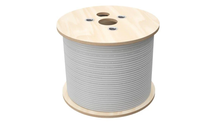 Kabel U/UTP kat.5e, teleinformatyczny, LSOH, B2ca FireHardy 4x2x24 AWG, 1Gb/s, 250 MHz, gw. 25 lat, INTERTEK ETL, szary, 500m