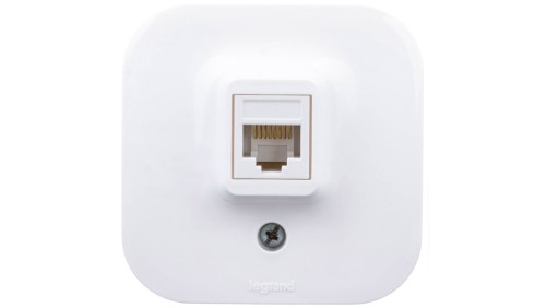 FORIX Gniazdo komputerowe pojedyncze RJ45 kat.5e UTP białe 782424