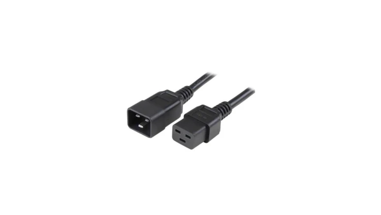Przedłużacz kabel Zasilający Iec320 C19 Na C20 16A 2M Czarny ICOC 065-NC