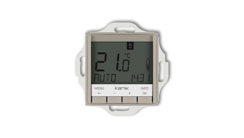 MINI Mechanizm uniwersalnego elektronicznego tygodniowego regulatora temperatury (podświetlenie białe) taupe 60MRT-3.1