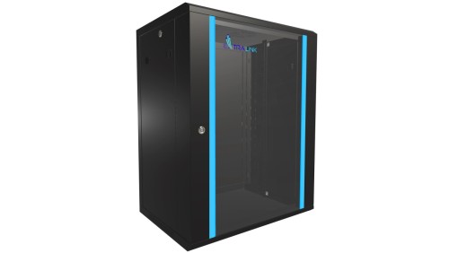 Szafa rack montowana na ścianie Extralink 15U 600x450 Czarna