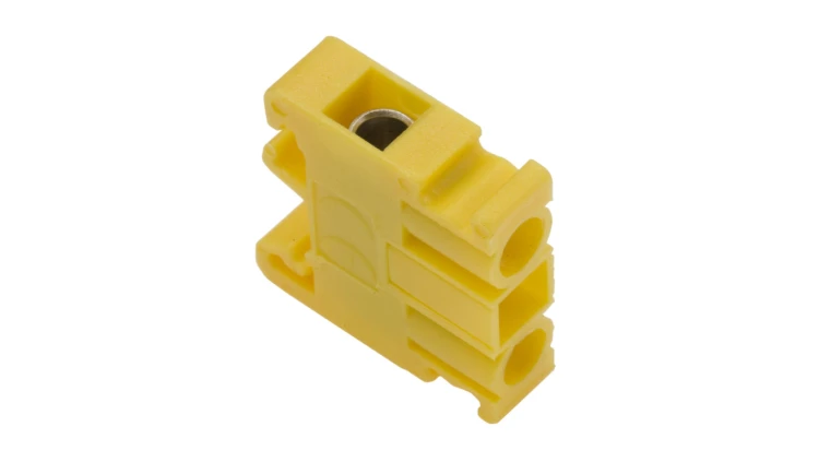 Złączka szynowa 2-przewodowa MINI 4 mm2 na TS/TH15 żółta BM-4 A11-4121