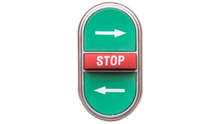Napęd przycisku potrójny zielony/czerwony /STRZAŁKI LEWO-PRAWO STOP/ z samopowrotem LPCB7365