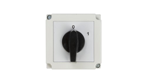 Łącznik krzywkowy 0-1 1P 25A w obudowie 4G25-90-PK R114 63-840392-031