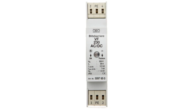 Ogranicznik przepięć dla systemów dwużyłowych 350VDC 2,5kA 1,4kV VF230-AC/DC 5097650