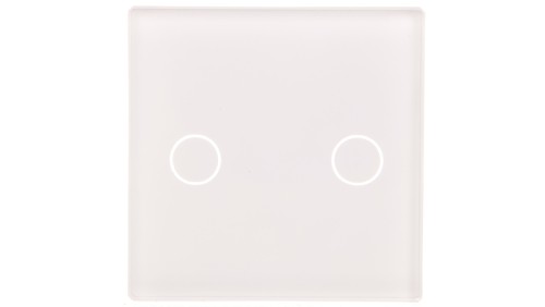 TouchMe Mały panel szklany, łącznik podwójny, biały TM531W
