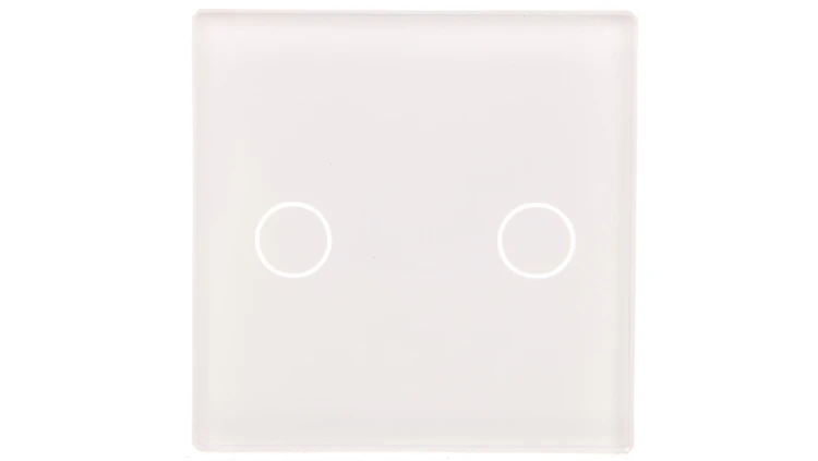 TouchMe Mały panel szklany, łącznik podwójny, biały TM531W
