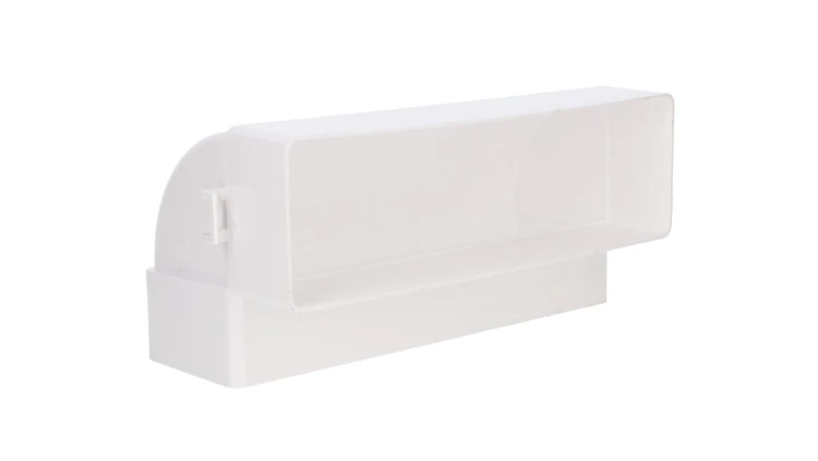 Kolano pionowe płaskie 90st. 60x204mm białe KP204-25