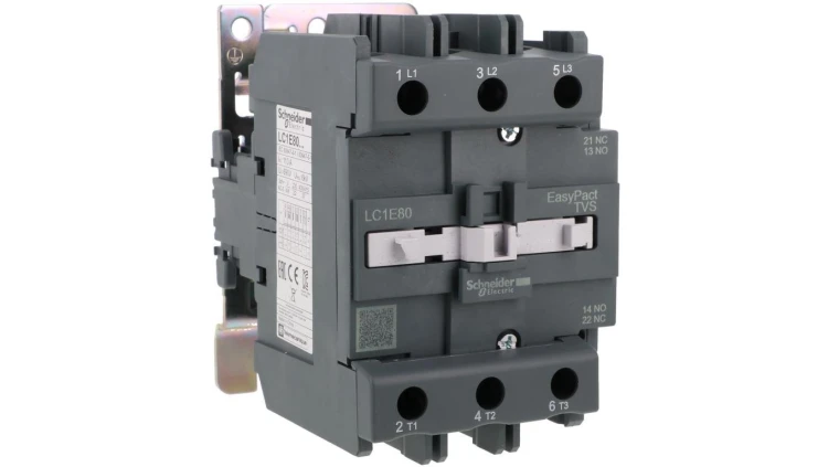 Stycznik mocy Easy TeSys Control AC-3, 80A, 3P (1NO 1NC), cewka 230V AC, 50/60Hz LC1E80P7