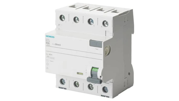 Wyłącznik różnicowoprądowy 4P 25A 30mA 400V 10KA typ F 5SV3342-3