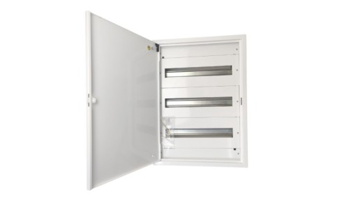Rozdzielnica natynkowa metalowa 54 modułowa 3x18 436x605x130 RAL9003 IP30 MN54/3/18