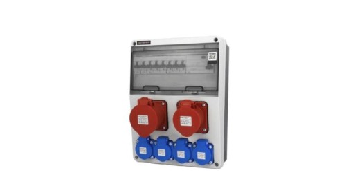 Rozdzielnica budowlana TOMEK-S/FI 1x32A/5P 1x16A/5P 4x230V FR IP44 SONDER-FP3016