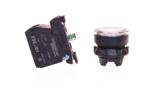 Przycisk sterowniczy 22mm biały z samopowrotem z podświetleniem 1Z 1R XB5AW31B5