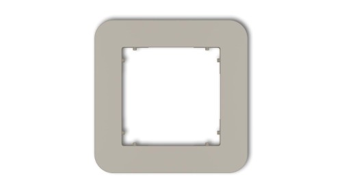 MINI Ramka uniwersalna pojedyncza zaokrąglona z tworzywa taupe 60MRTZ-1