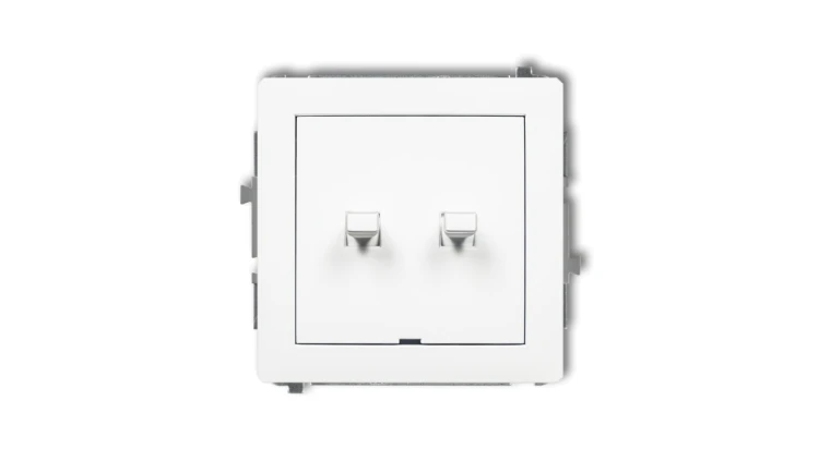 DECO Mechanizm łącznika świecznikowego w stylu amerykańskim, biały mat 25DWPUS-2
